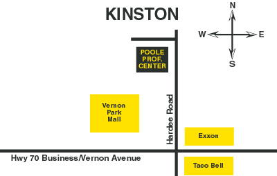 Map showing directions to the office